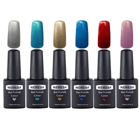Memeda 6pc Color Gel Nail Art Polish Uv Led Light Manicure Set