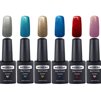 Memeda 6pc Color Gel Nail Art Polish Uv Led Light Manicure Set
