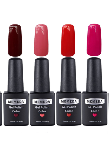 Memeda 6pc Color Gel Nail Art Polish Uv Led Light Manicure Set